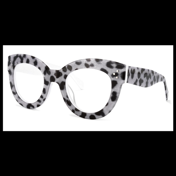 Fabulous Grey and Black Leopard Print Glasses! Brand New With Eye Case! - Picture 2 of 6